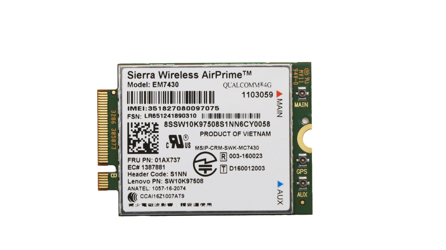 HAYOOVANT Laptop LTE/WCDMA 4G WLAN wireless card for Thinkpad X1 Tablet 2nd Gen EM7430 01AX737