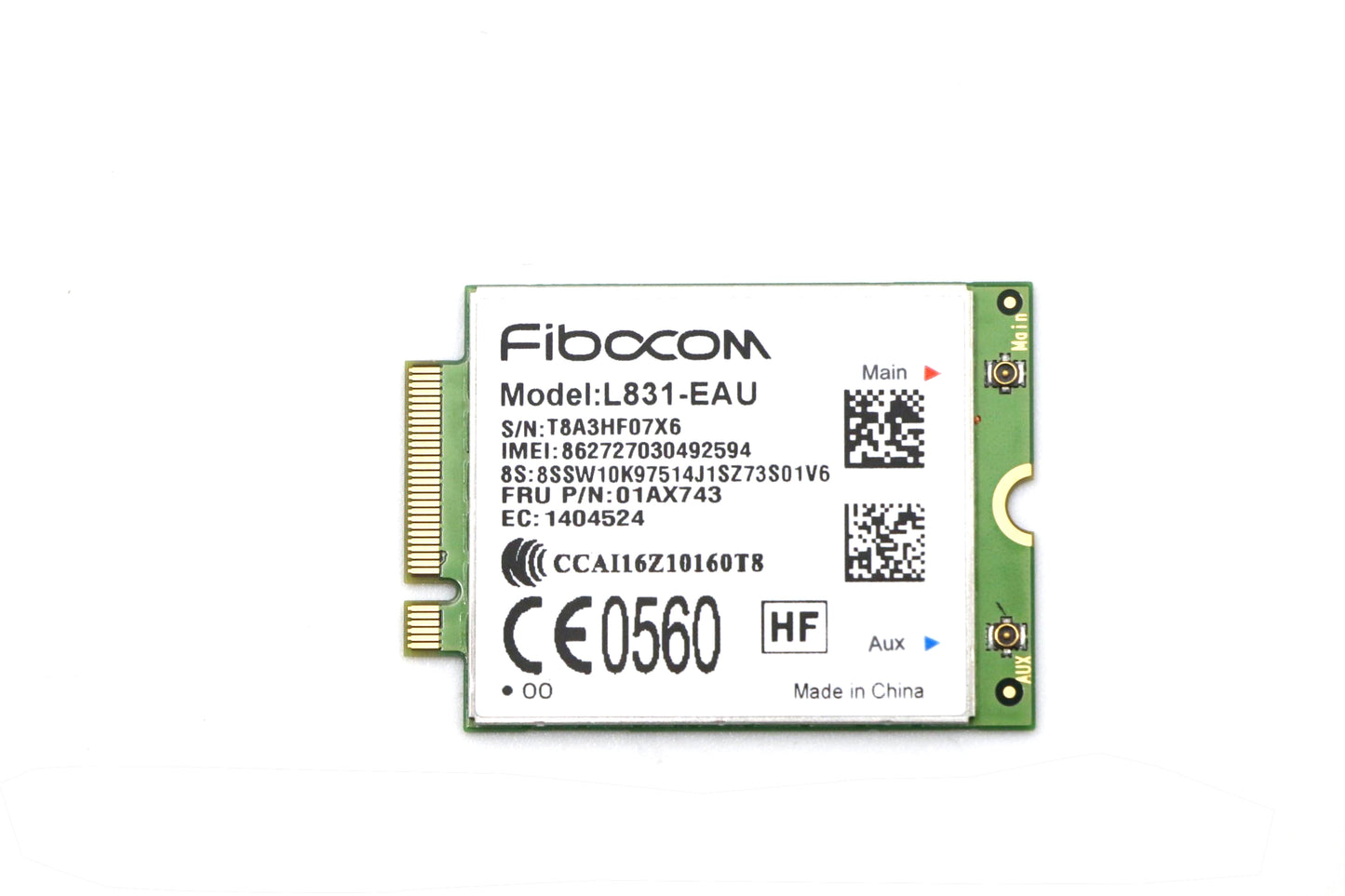 HAYOOVANT Laptop Fibocom L831-EAU 4G LTE Module for Lenovo ideapad Miix 510-12IKB Tablet 01AX743