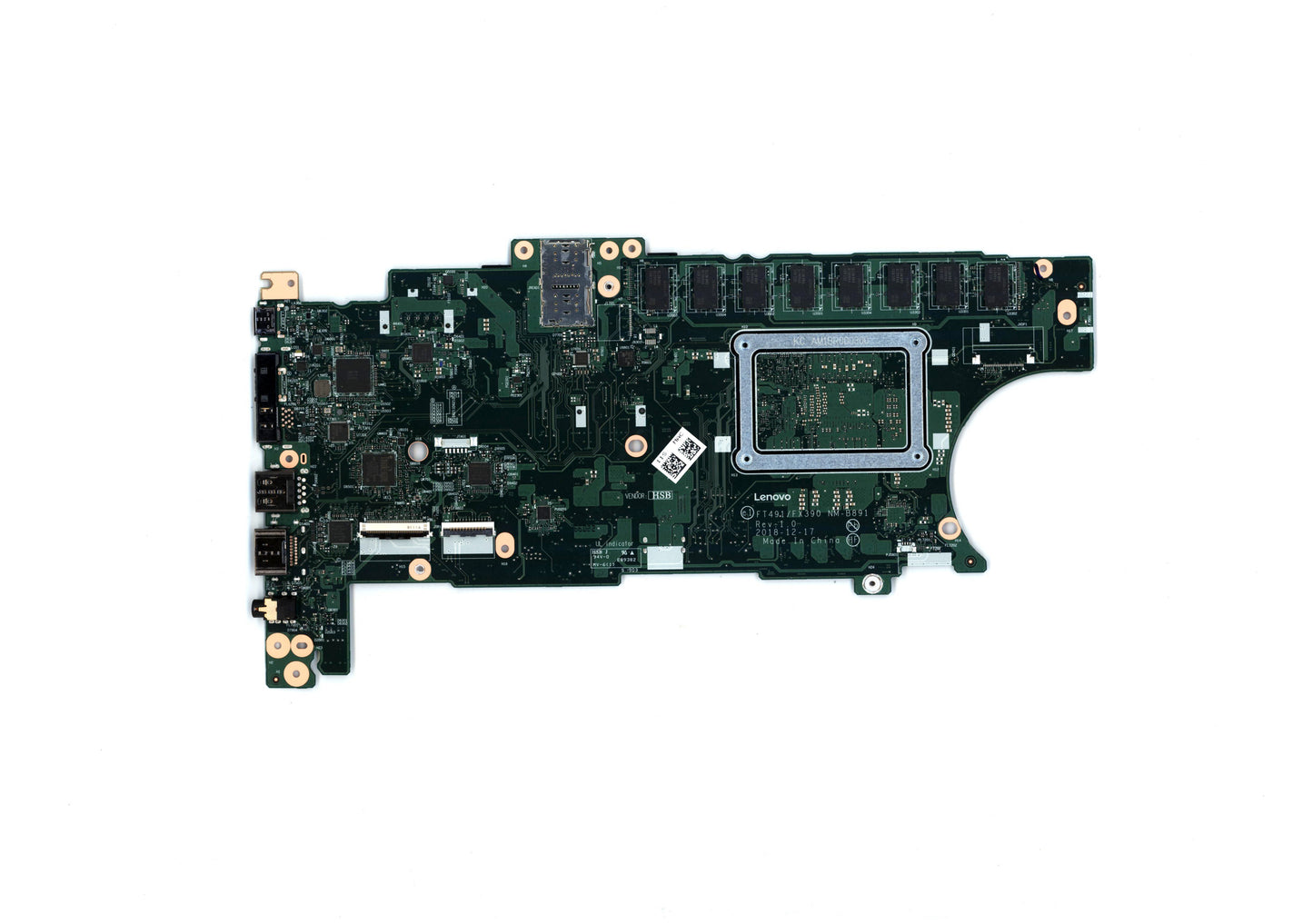 HAYOOVANT Laptop Motherboard for Lenovo ThinkPad X390 T490S Motherboard i7-8565U 16G 01HX916