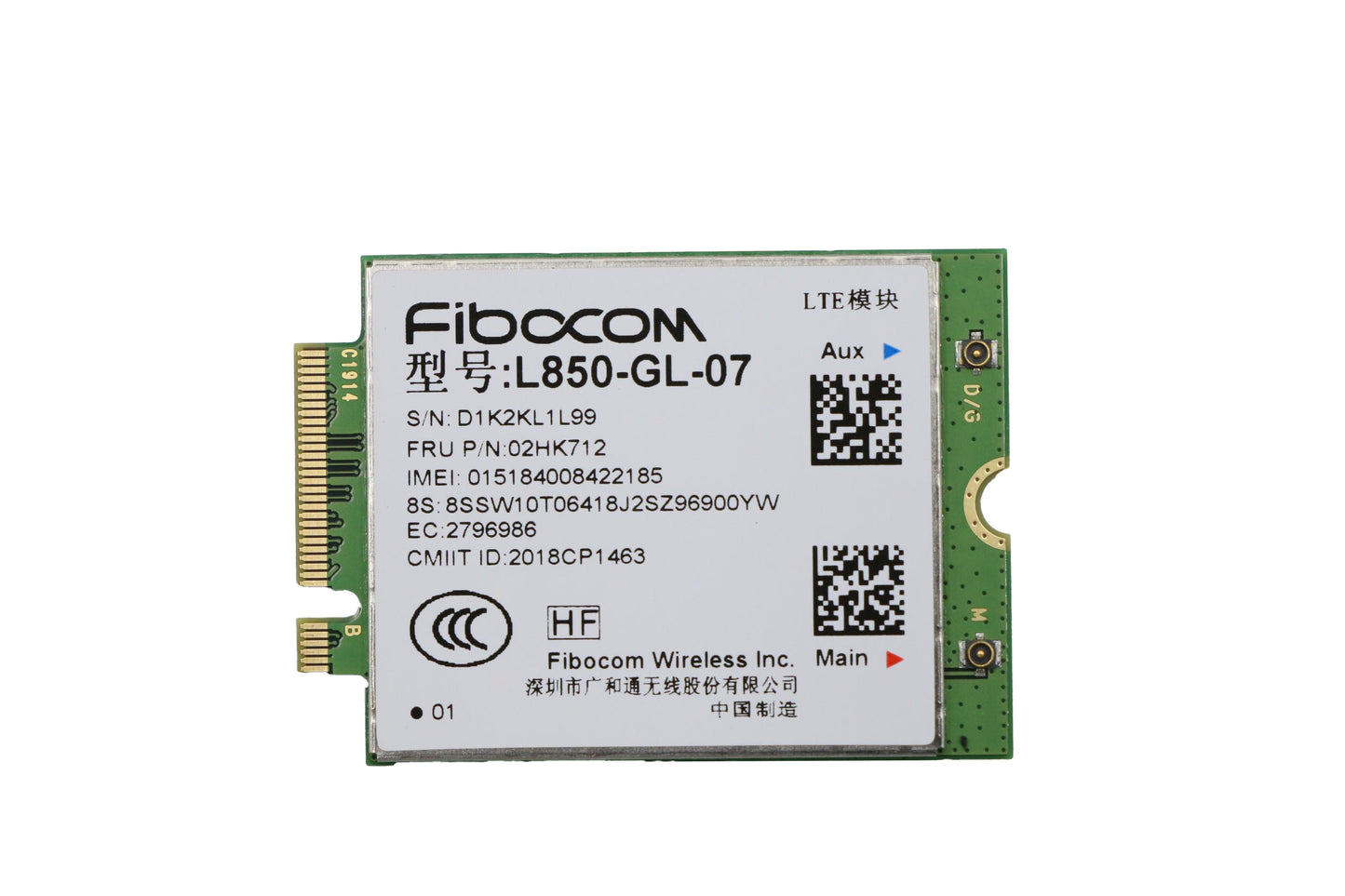 HAYOOVANT Laptop Fibocom L850-GL WWAN 4G Card for Thinkpad T14s X13 L14 L15 T14 Gen 1 02HK712