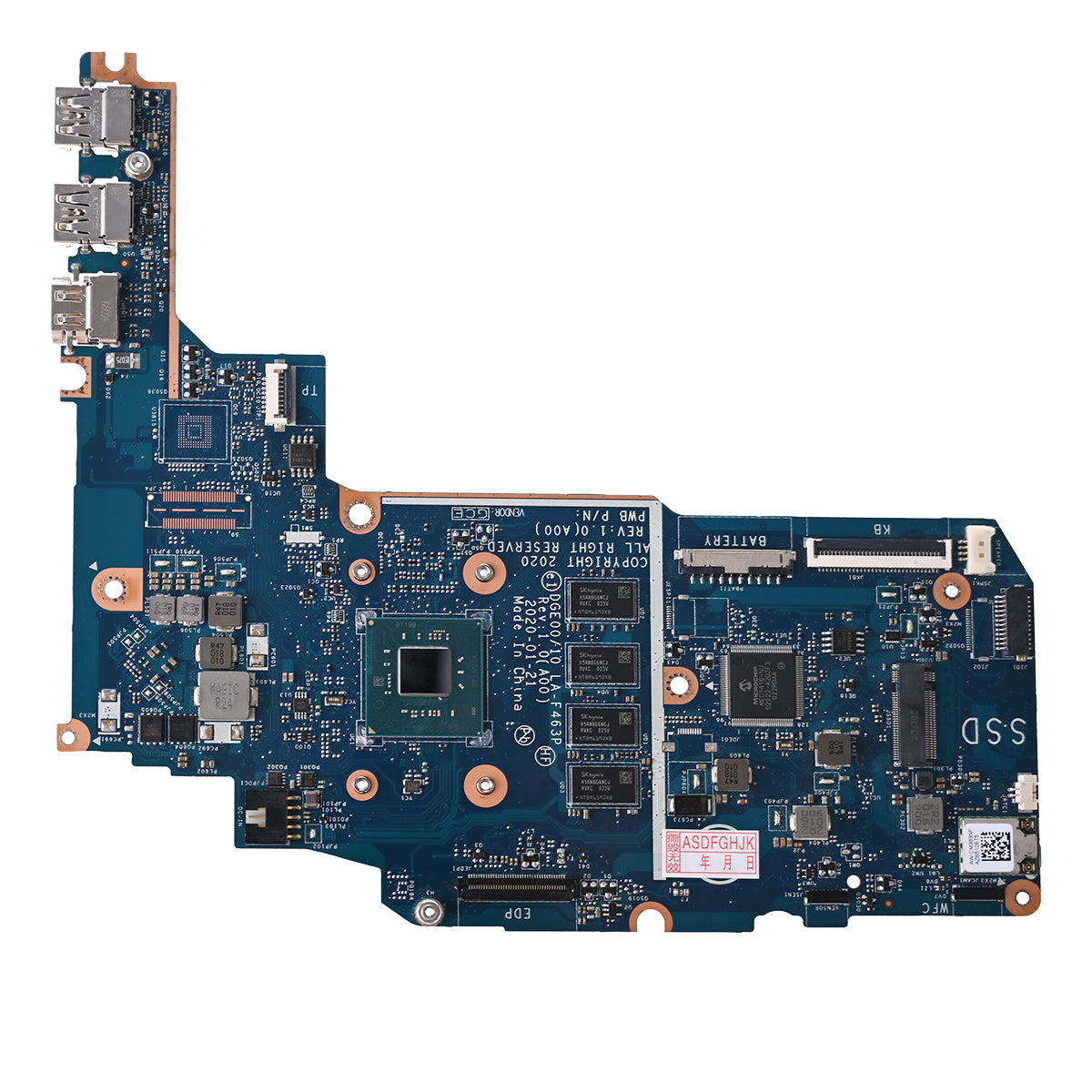 HAYOOVANT Laptop Motherboard for Dell Latitude 3190 2-in-1 N5030 8GB 076DRF